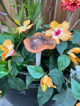 Brown Porcelain Mushroom Pick- 2 Sizes