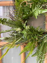 24" Eucalyptus & Fern Wreath
