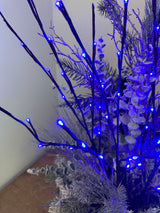 Blue Lighted Branch Set of 3