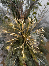 Outdoor 12" Matte Gold Shimmering Starburst