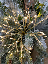 Outdoor 12" Matte Gold Shimmering Starburst