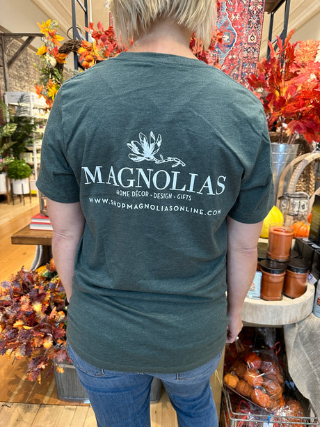Green Magnolias Flower Family T-Shirt