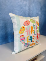 Happy Easter Wreath Pillow