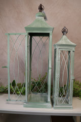 Tall Sage Green Lantern -2 Sizes