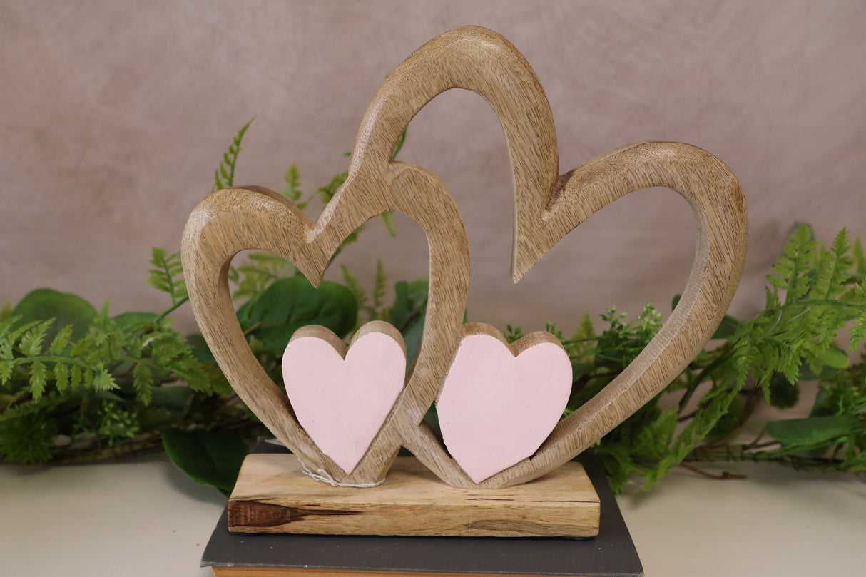 Wood Heart Duo Accent