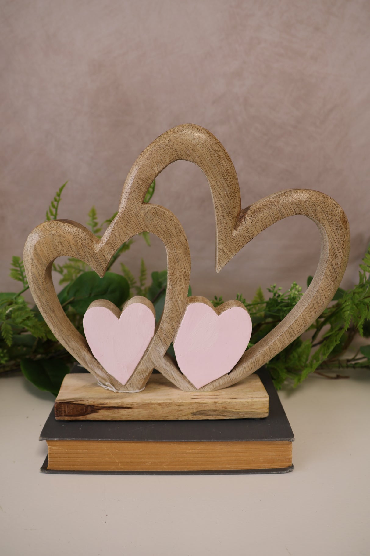 Wood Heart Duo Accent