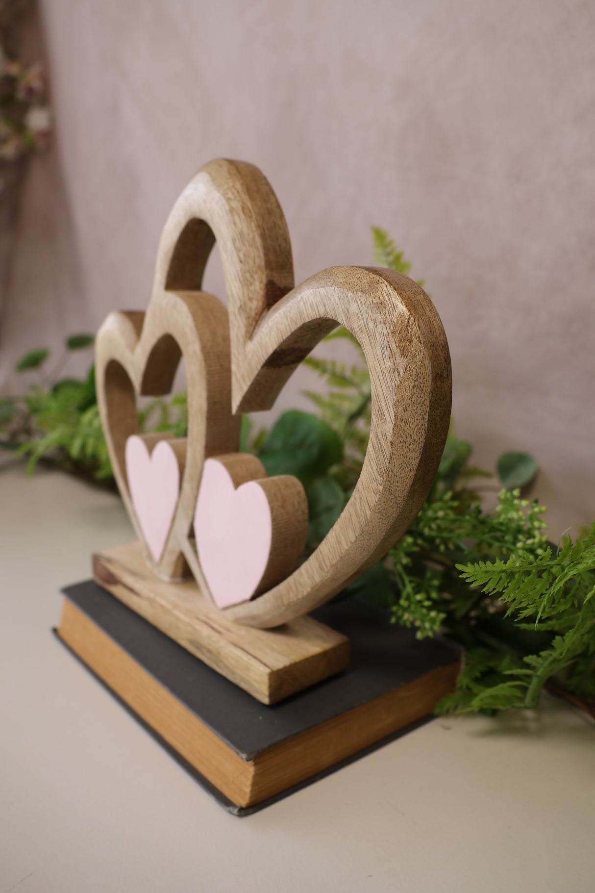 Wood Heart Duo Accent