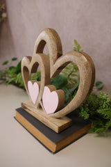 Wood Heart Duo Accent