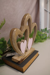 Wood Heart Duo Accent