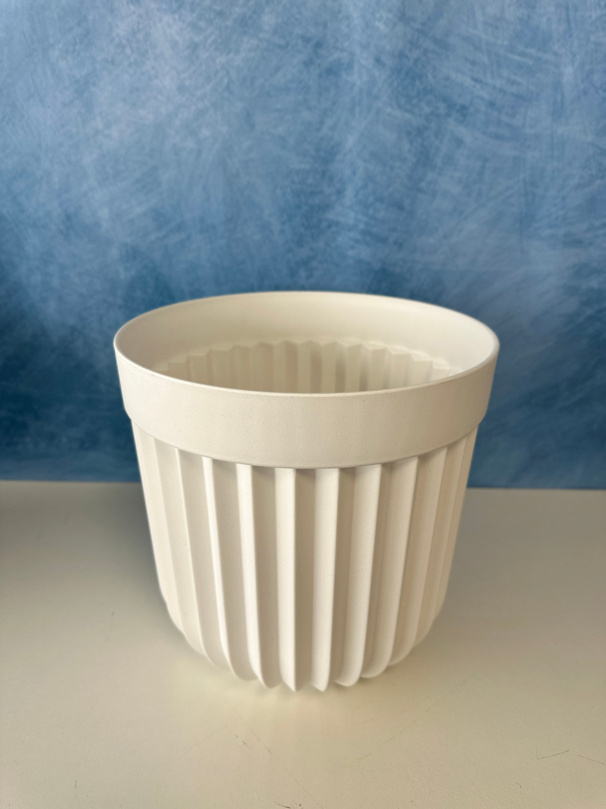 White Round Flower Pot