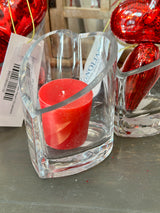 Clear Heart Shape Votive Vase