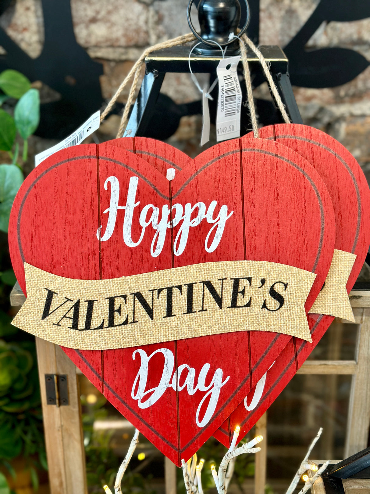 Happy Valentine's Day Wooden Sign