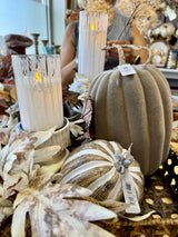 12" Crisp & Cool Taupe Pumpkin