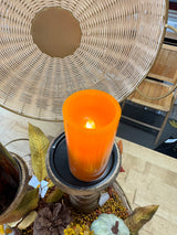 Small Orange Votive LED