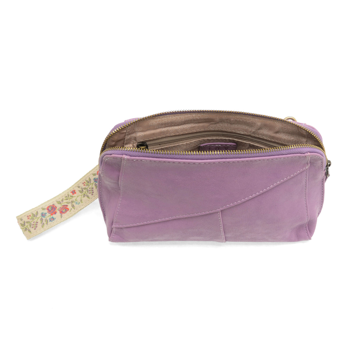 Lilac Gigi Crossbody with Woven Wrist Strap