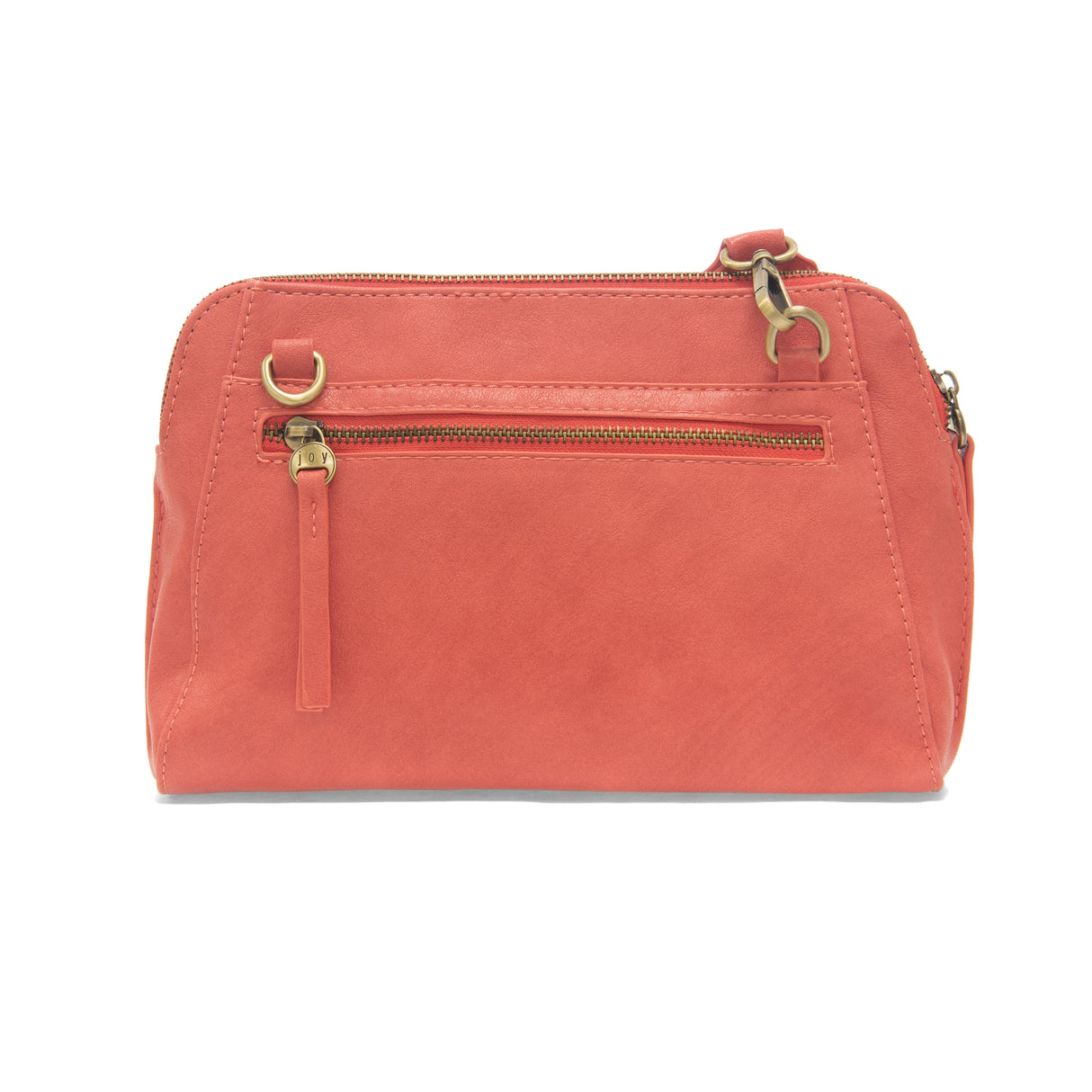 Coral Gigi Crossbody with Woven Wrist Strap