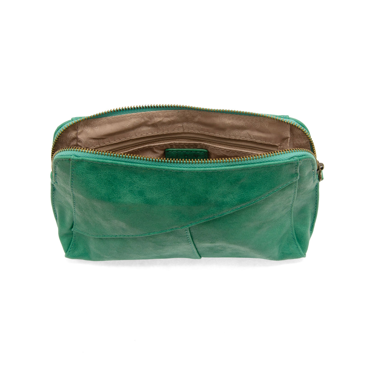 Green Gigi Crossbody with Woven Wrist Strap