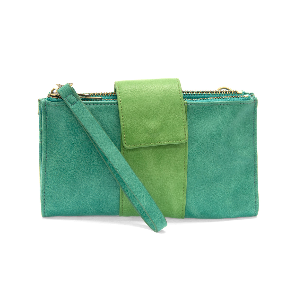 Turquiose/Green Camryn ColorBlock Wallet Crossbody