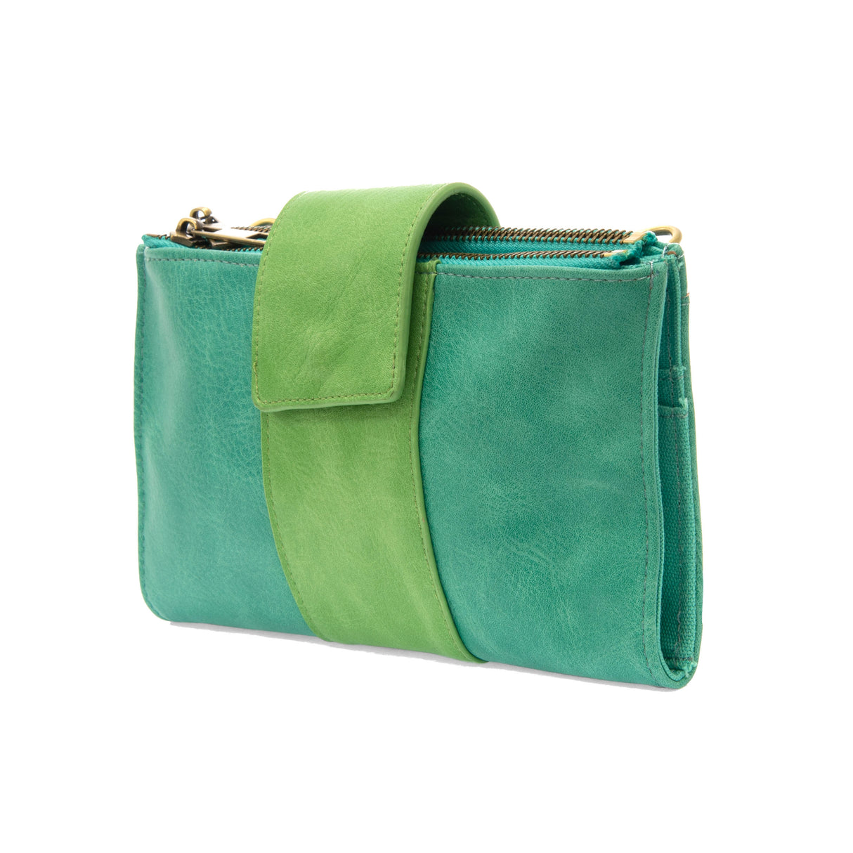 Turquiose/Green Camryn ColorBlock Wallet Crossbody