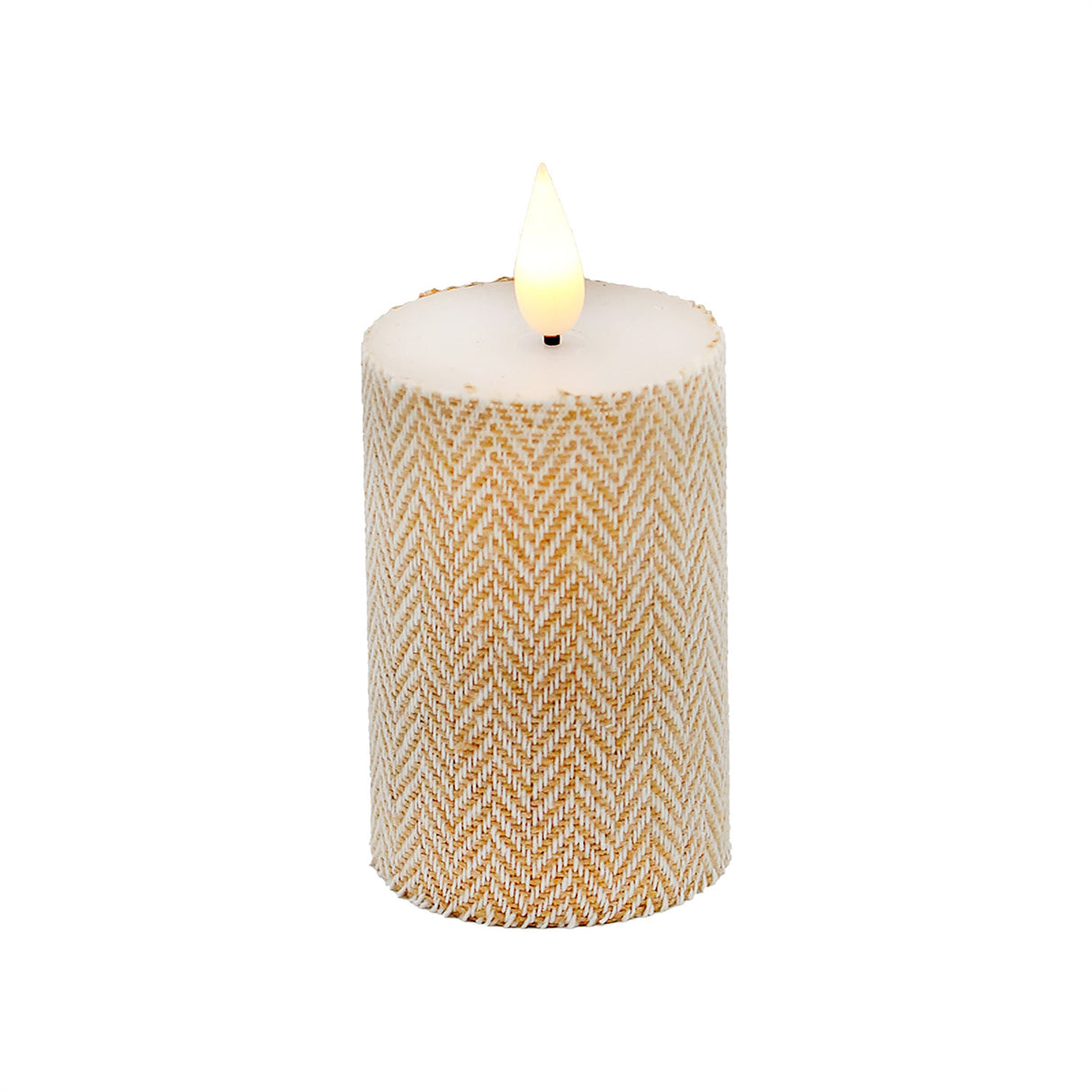 Small Herringbone Votive LED