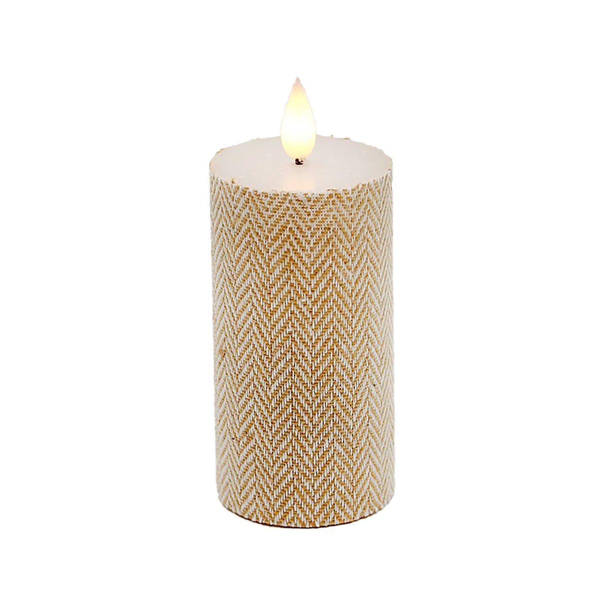 Large Herringbone Votive LED