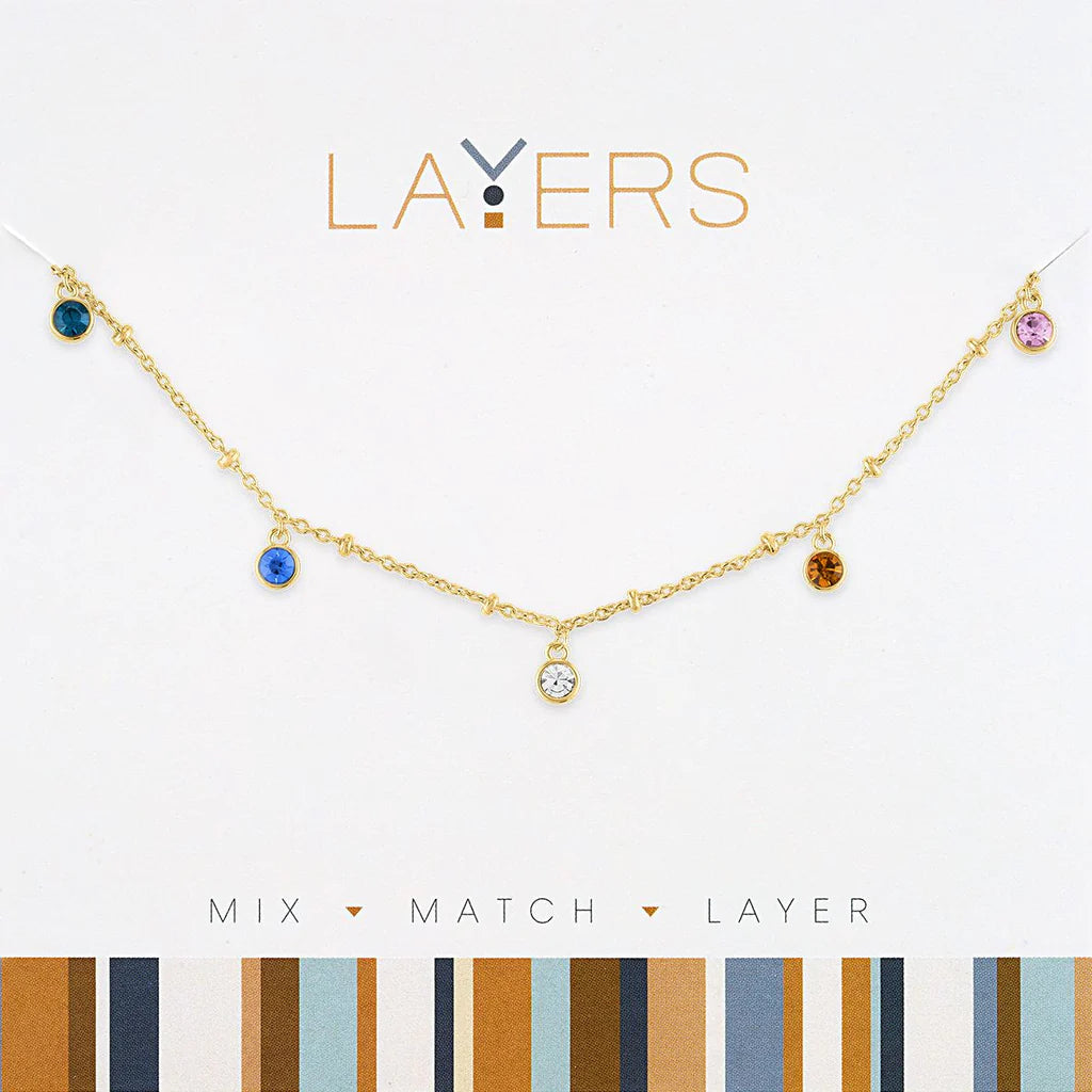 Gold Disc Layers Necklace