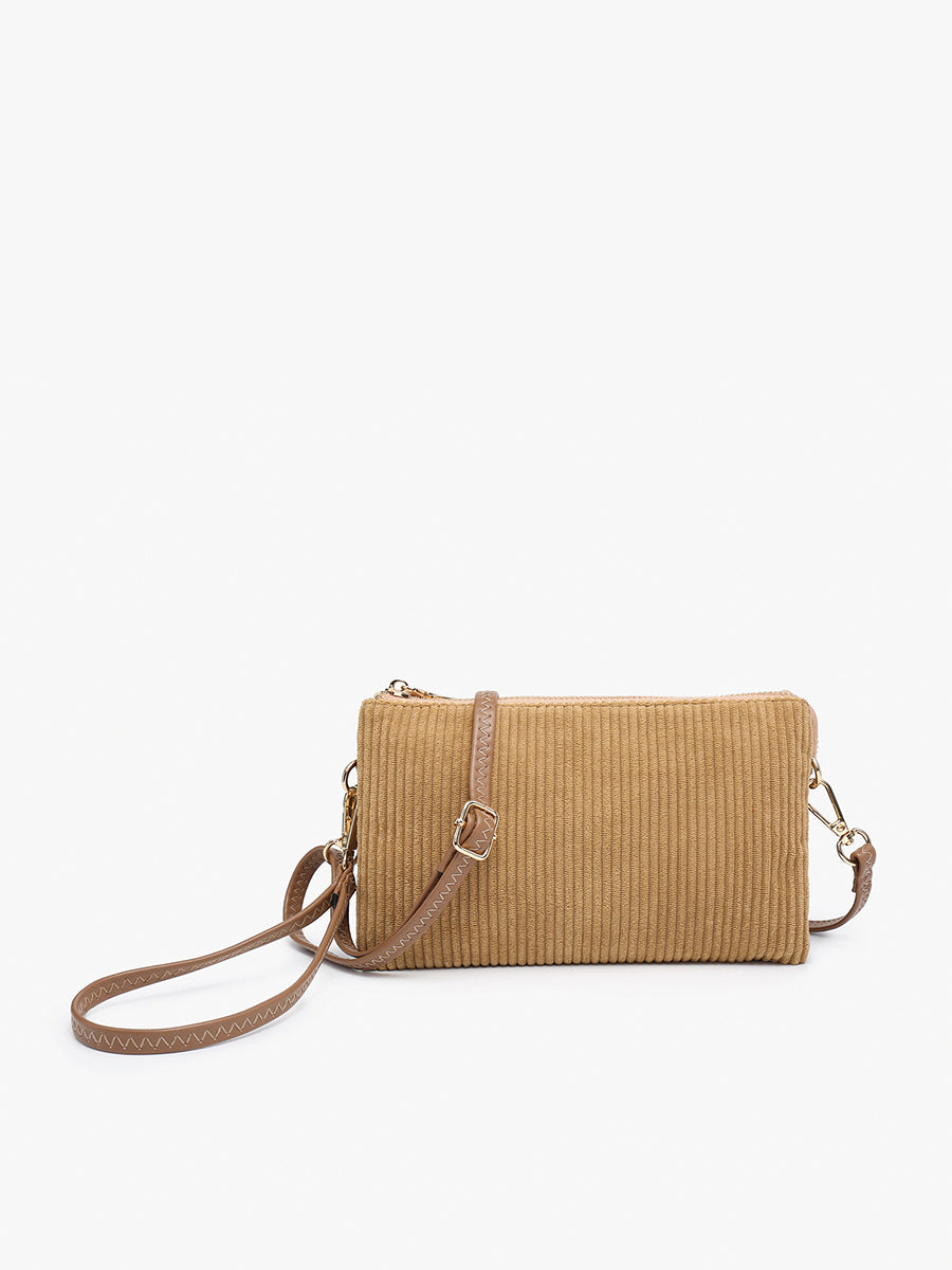 Gold Corduroy Riley Crossbody Bag