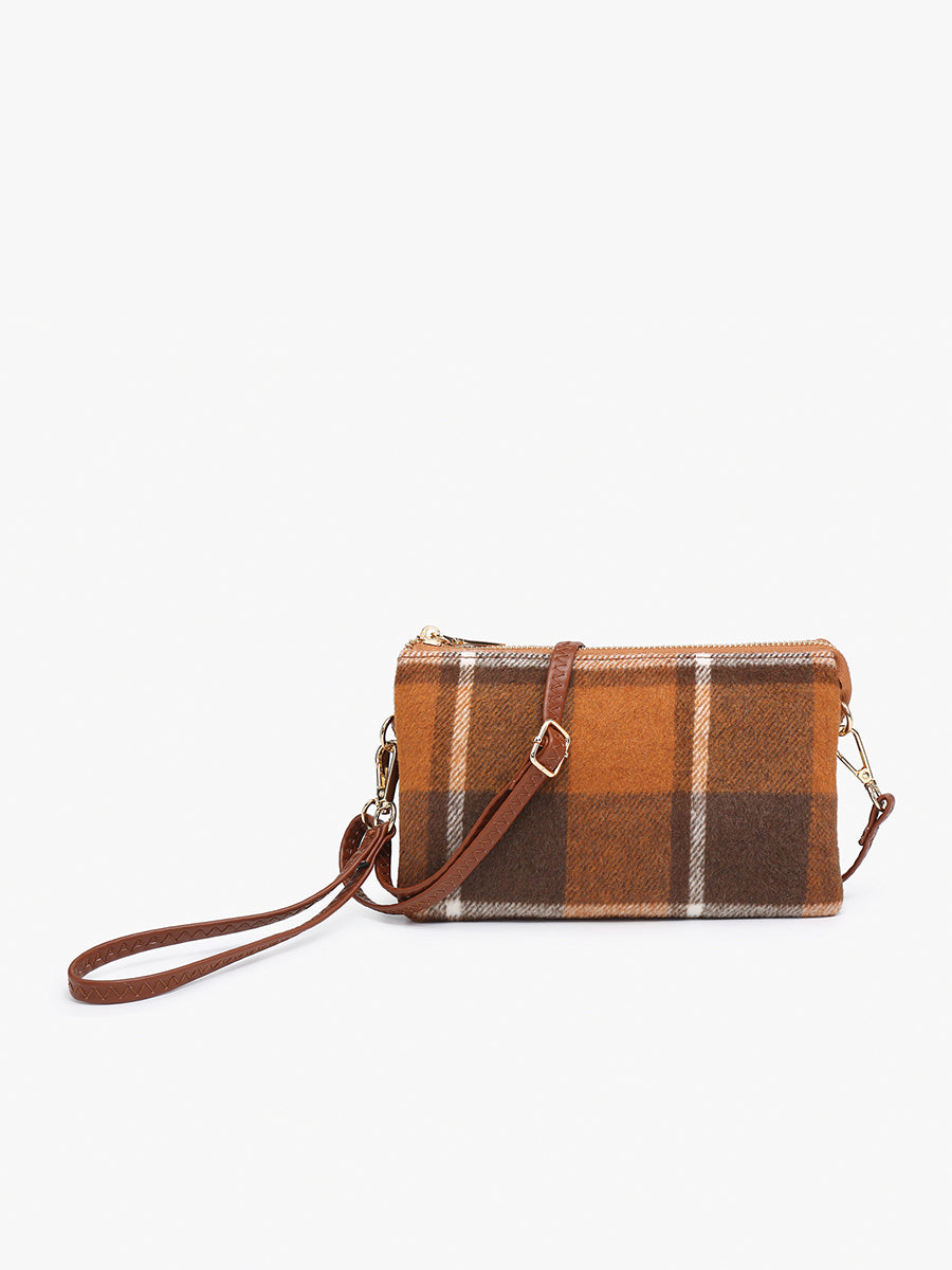 Rust Plaid Riley Crossbody Bag