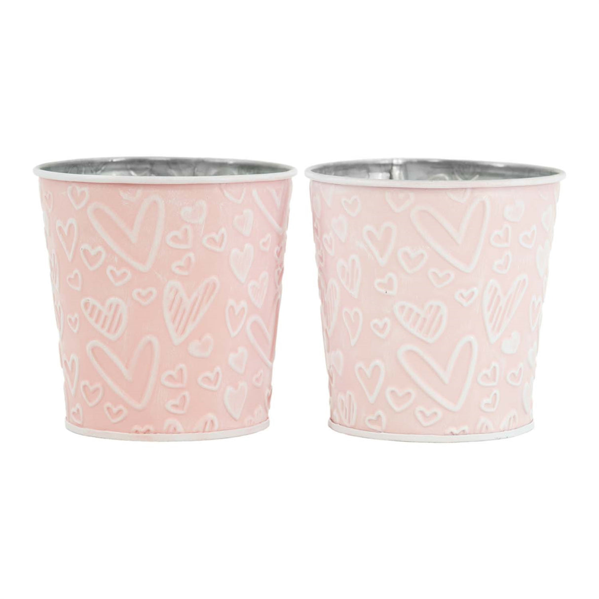 Pink Flower Buckets- 2 Colors