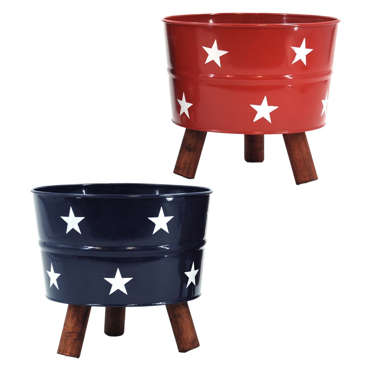 Americana Planters on Stands- 2 Colors