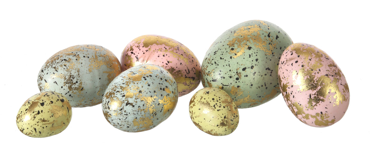 Metal Leaf Easter Egg Set