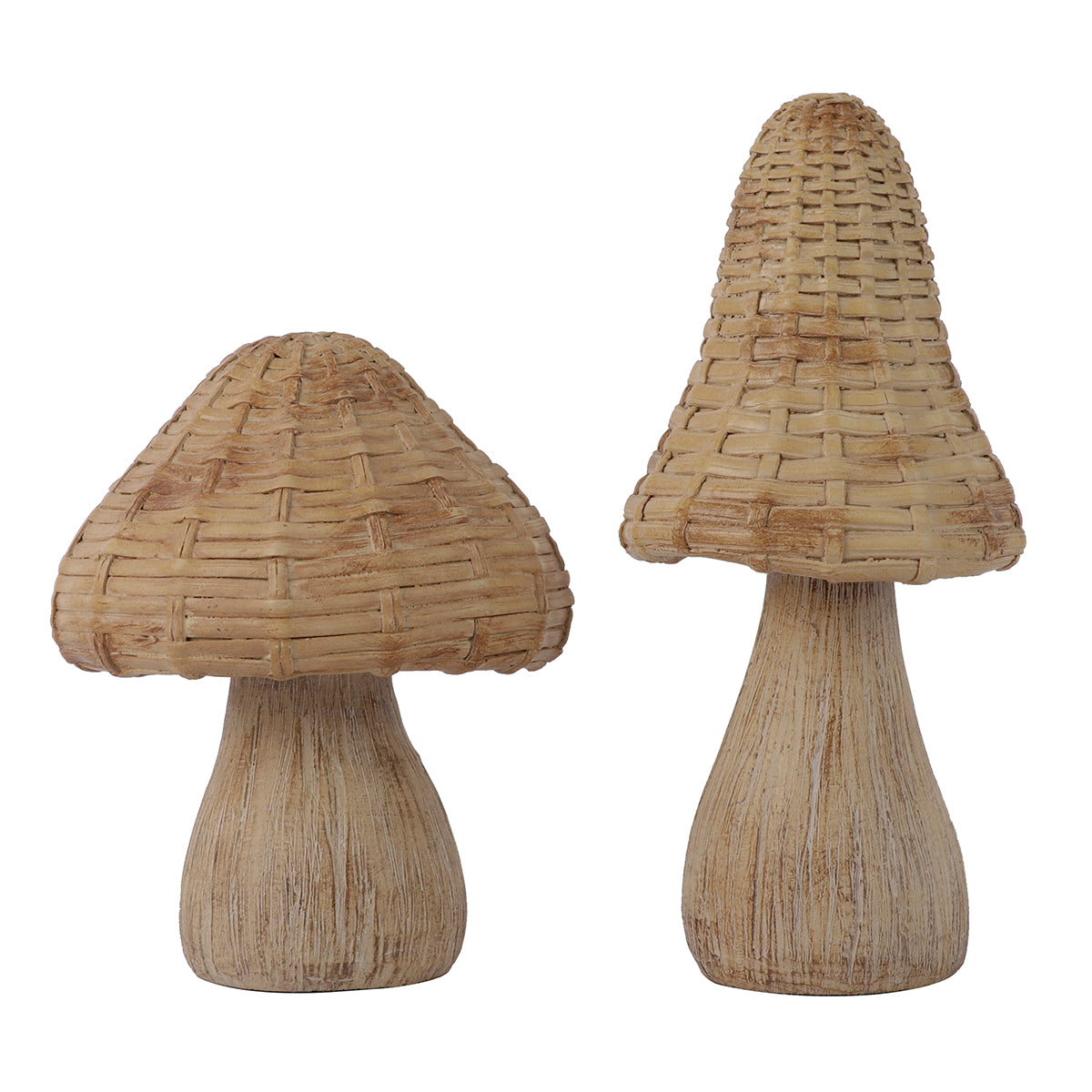 Resin Wicker Mushroom- 2 Sizes