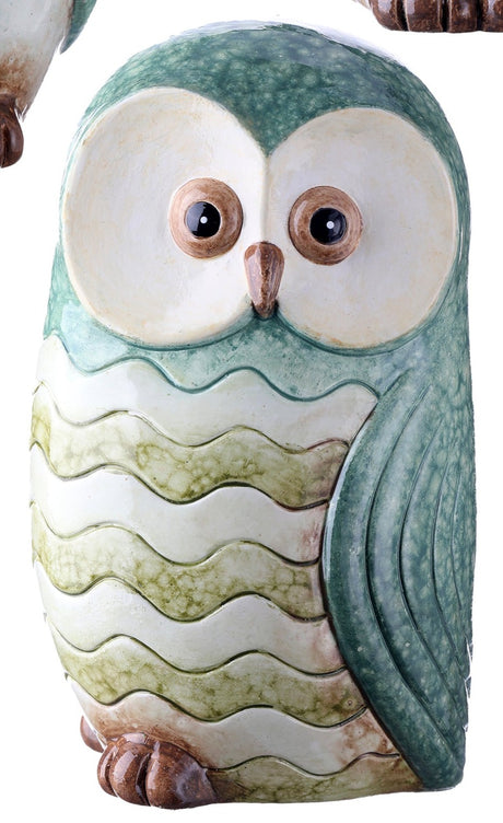 Glazed Terracotta Garden Owl- 3 Styles