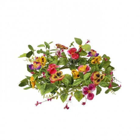 Pansy Punch Centerpiece Wreath
