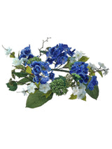 16" Blue Garden Hydrangea Candle Ring