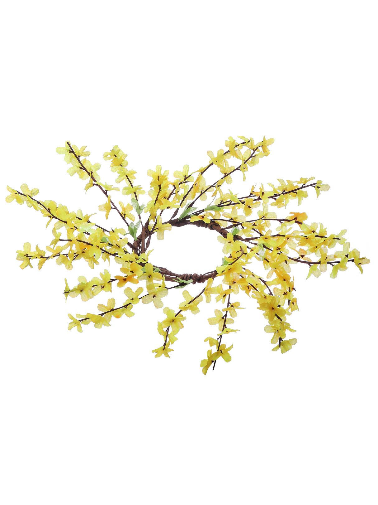 14" Wild Forsythia Candle Ring