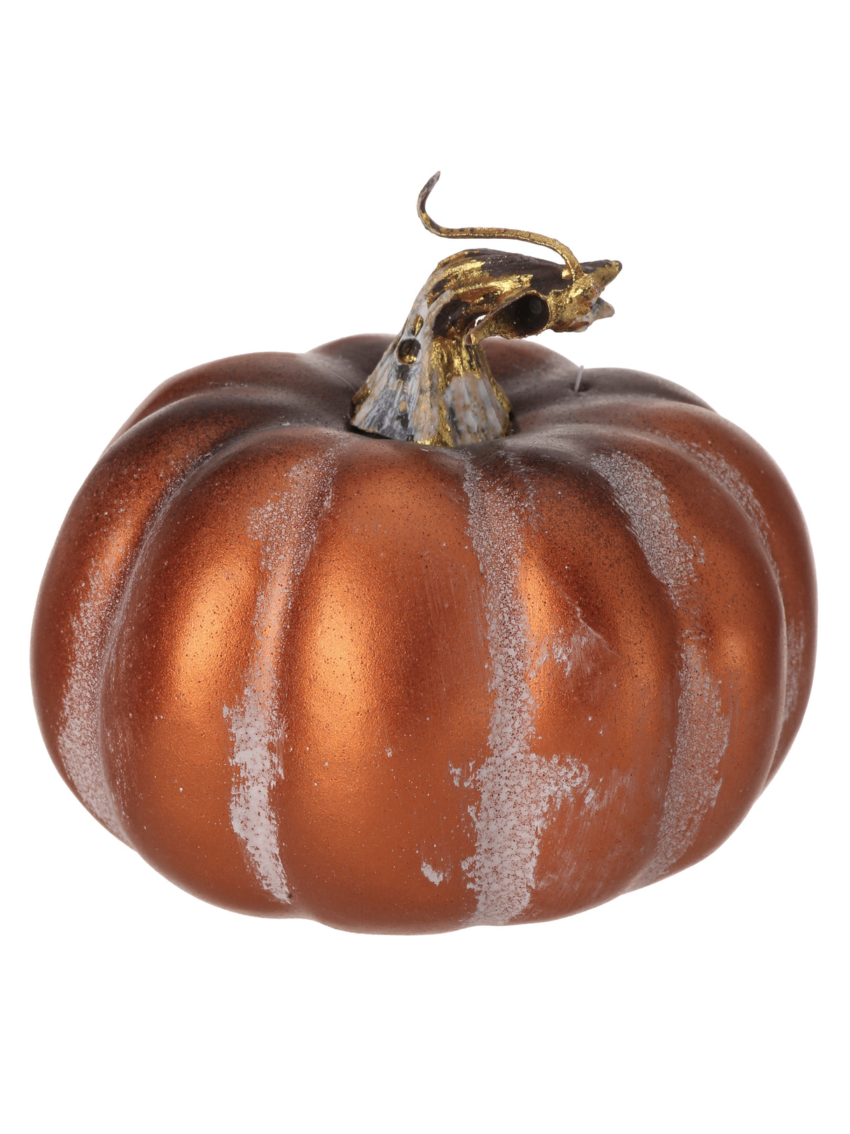 4" Metallic Autumn Pumpkin