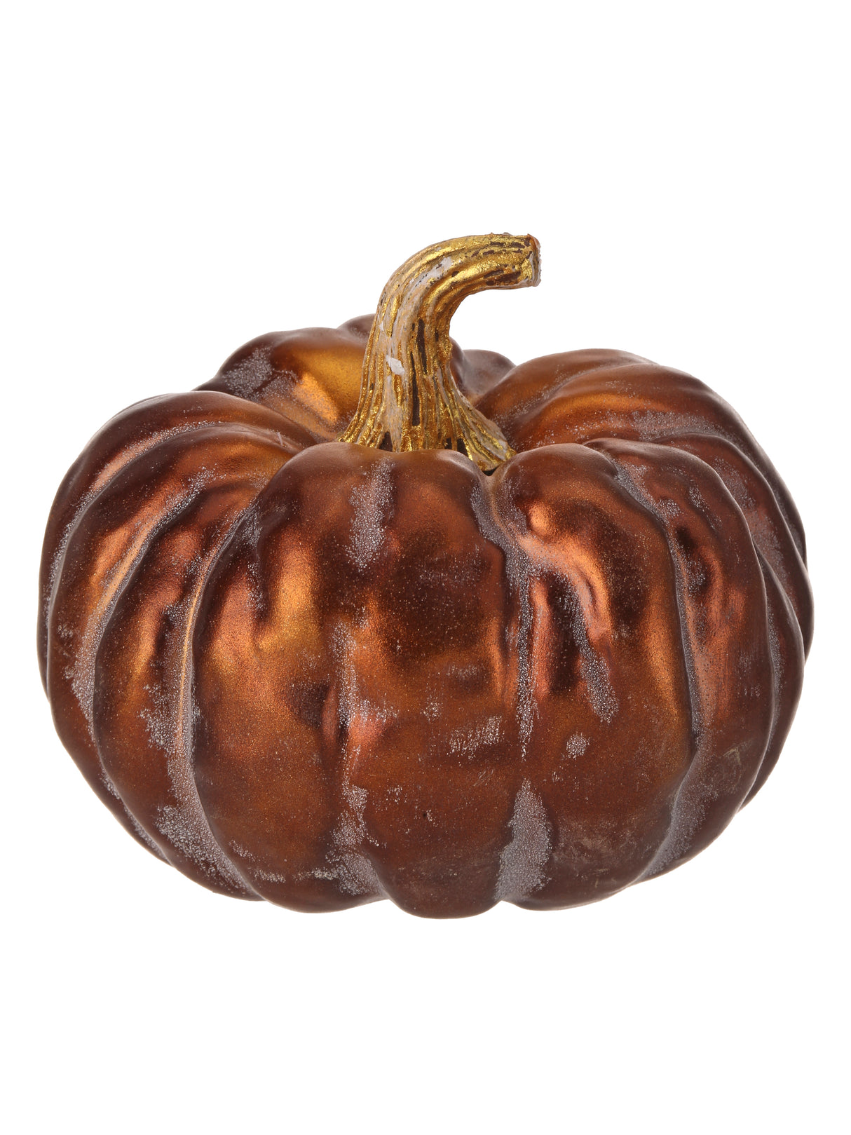 6" Coffee Metallic Autumn Pumpkin