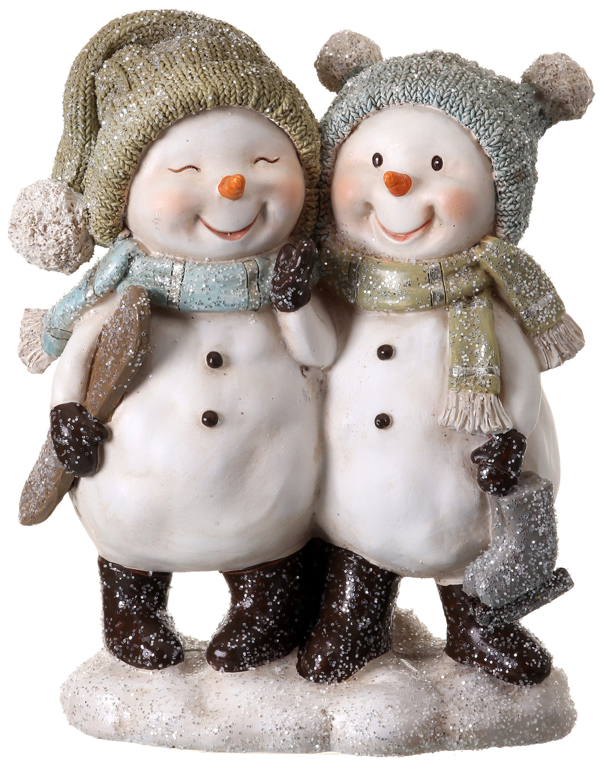 Resin Ice Garden Snowman Couple