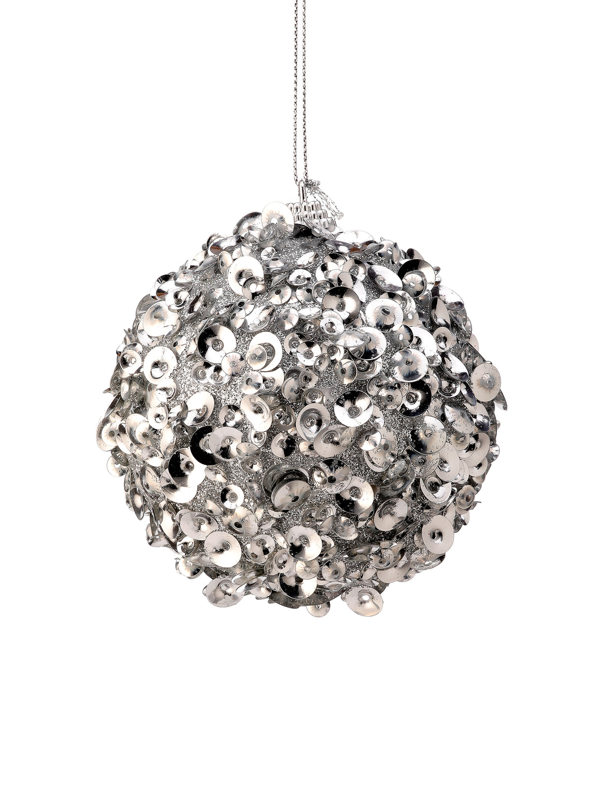 Small Silver Glamour Sequin Ornament