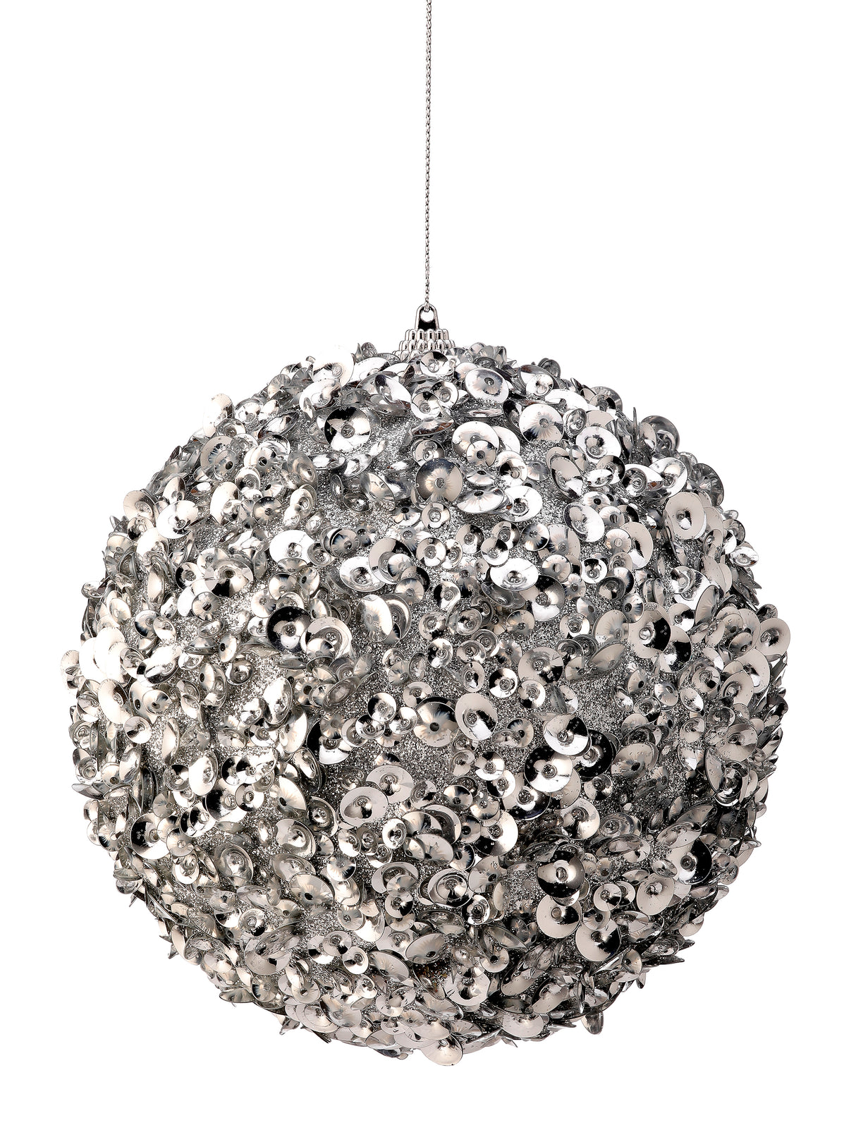 Large Silver Glamour Sequin Ornament