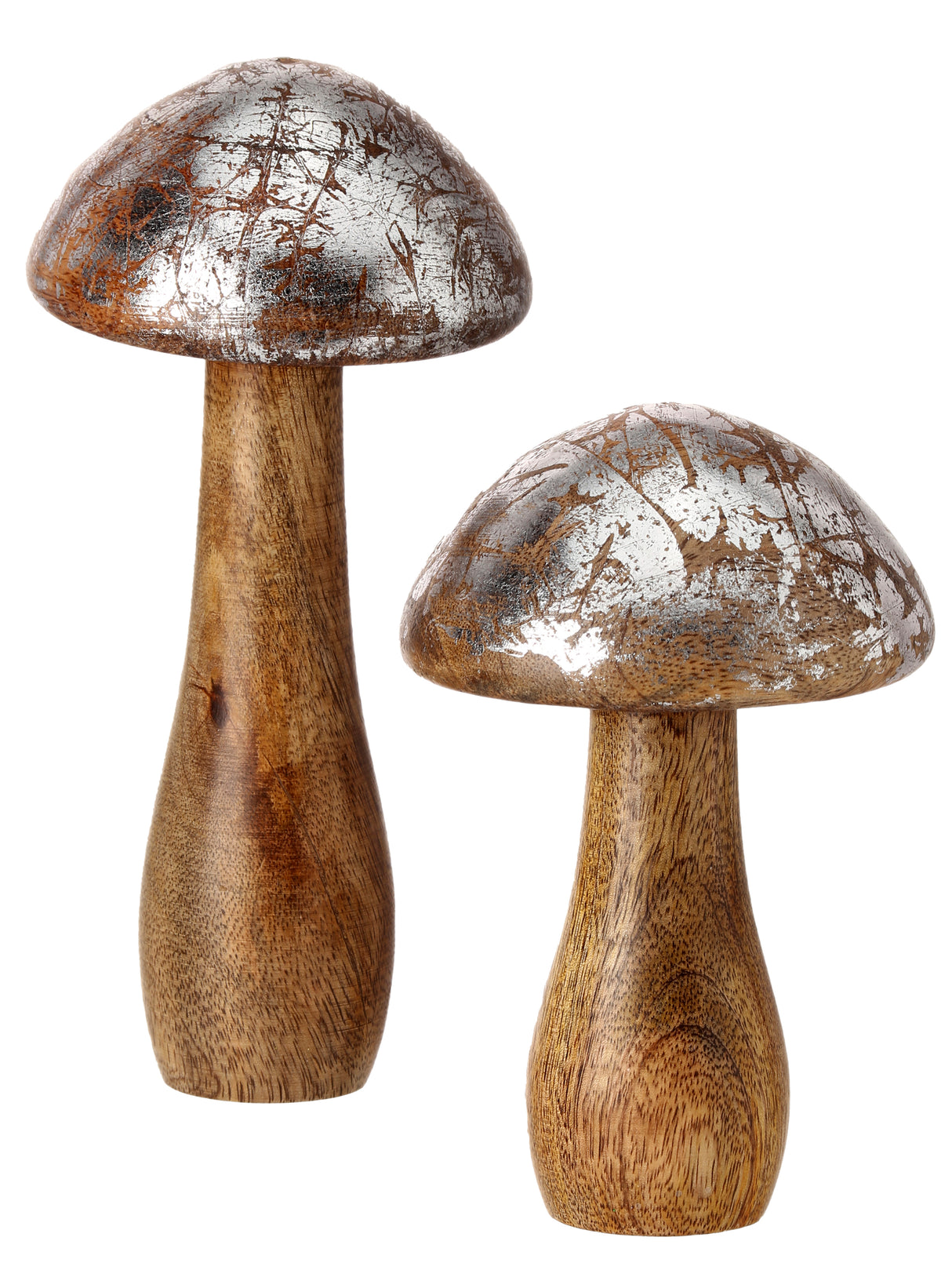 Large Gilded W/Wood Mushroom