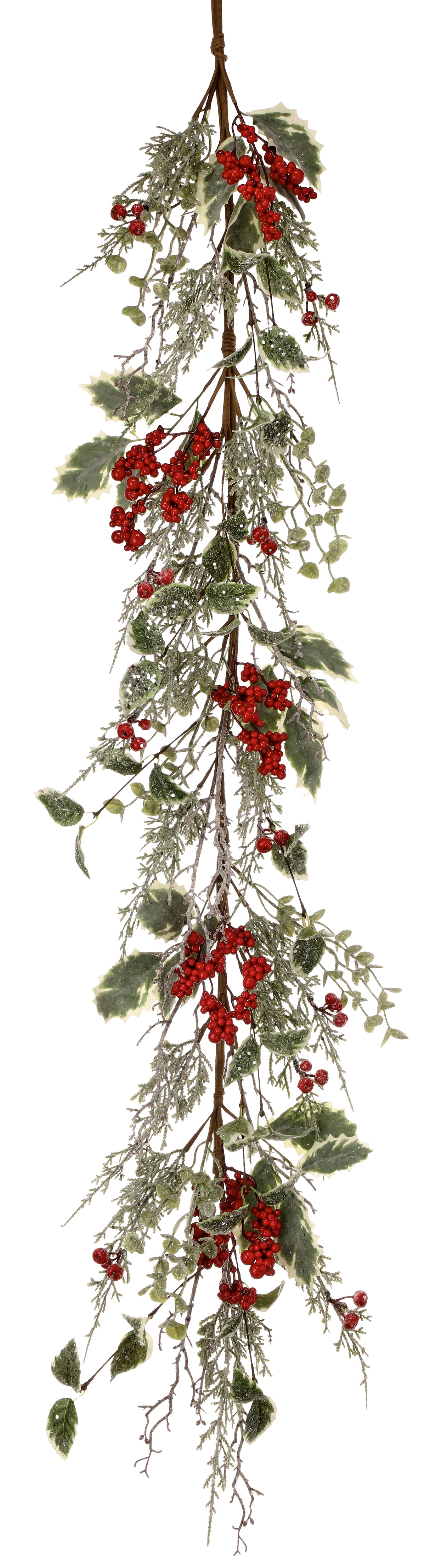 Winter Frosted Berry & Holly Garland