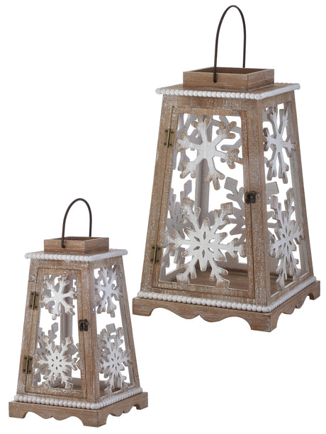 13.5" Snowflake Lantern