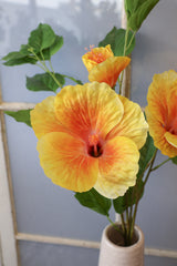 Yellow Single Hibiscus Spray