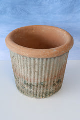 8" Antiqued Redstone Ribbed Pot