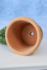 8" Antiqued Redstone Ribbed Pot