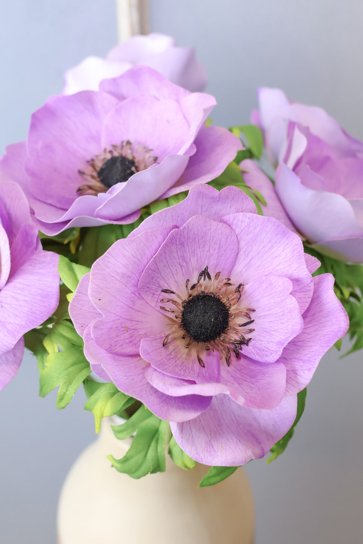 Real Touch Lavender Just Cut Anemone