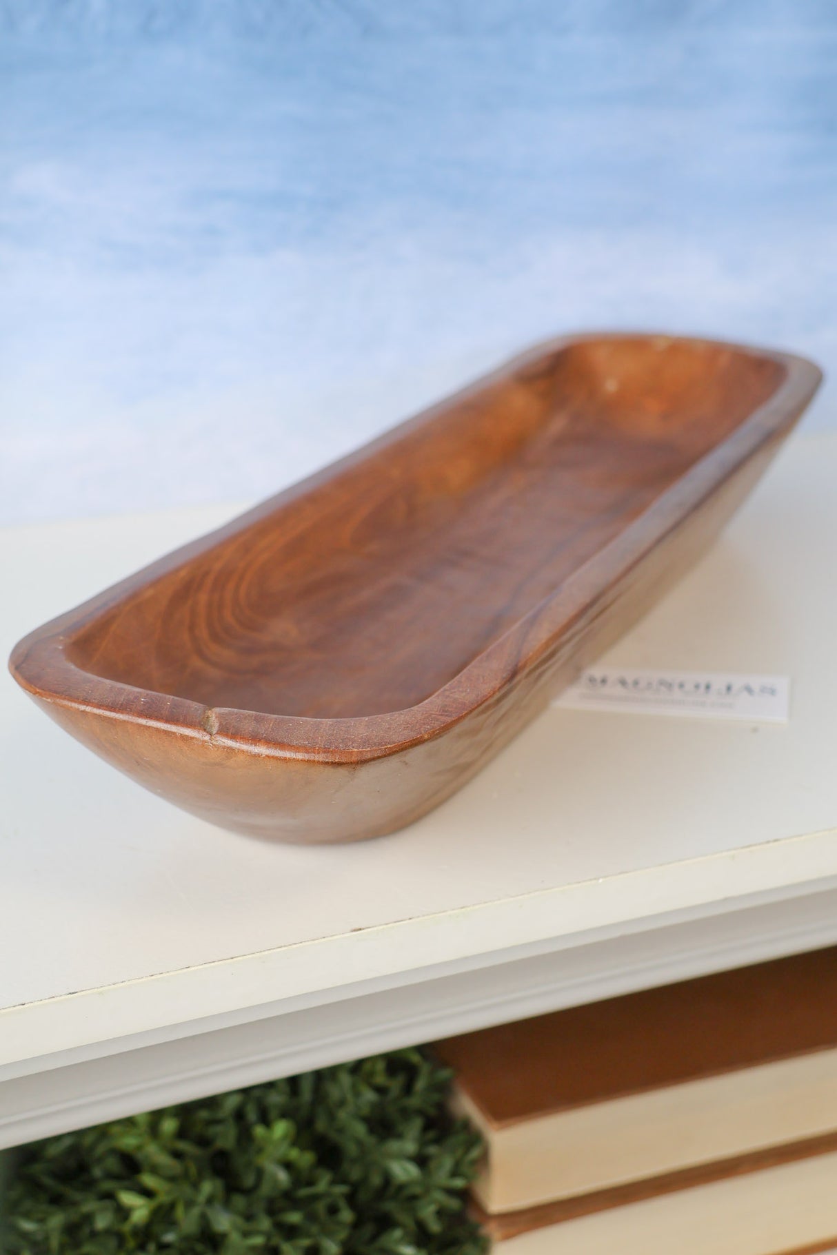 Natural Teak Oval Bowl