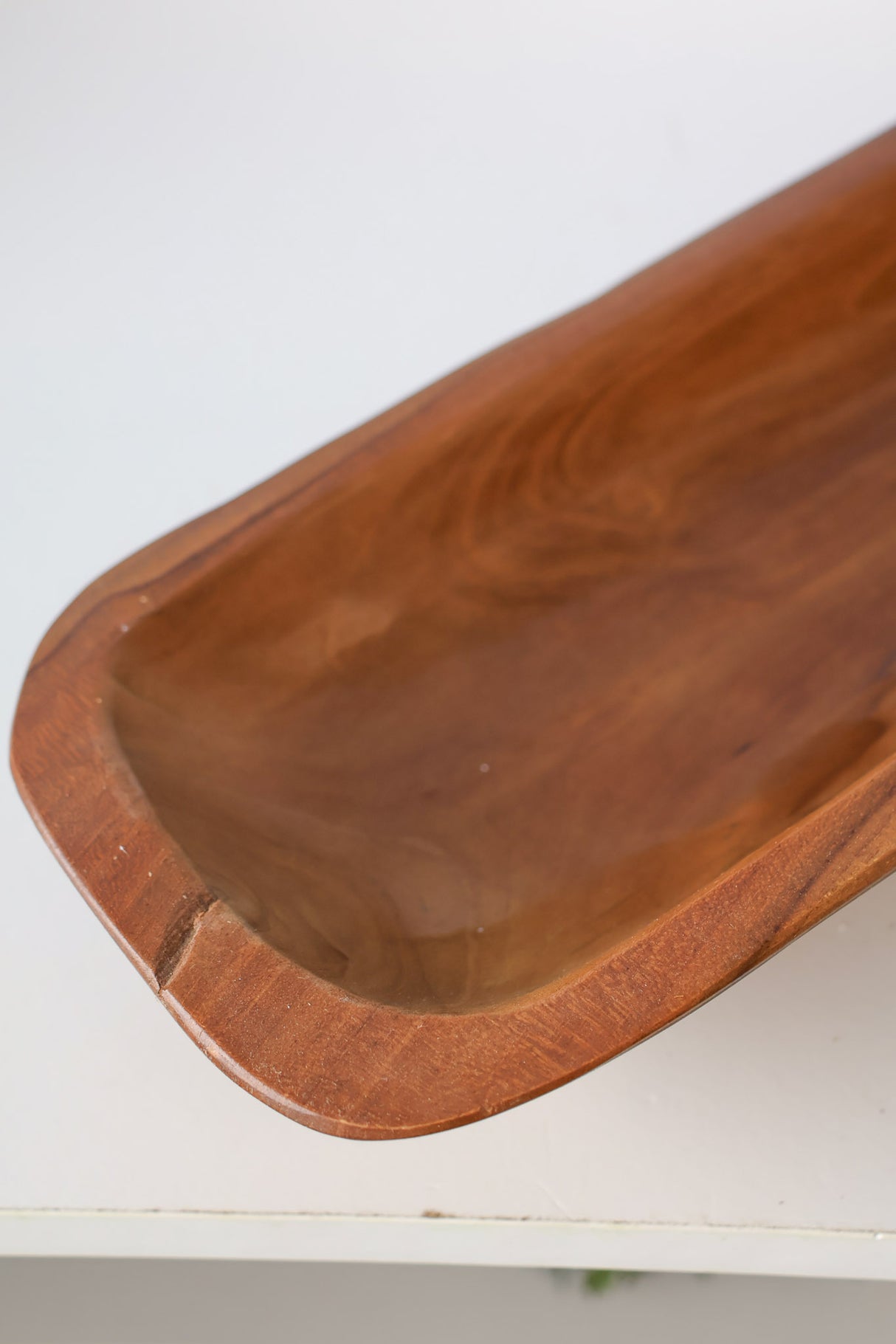 Natural Teak Oval Bowl